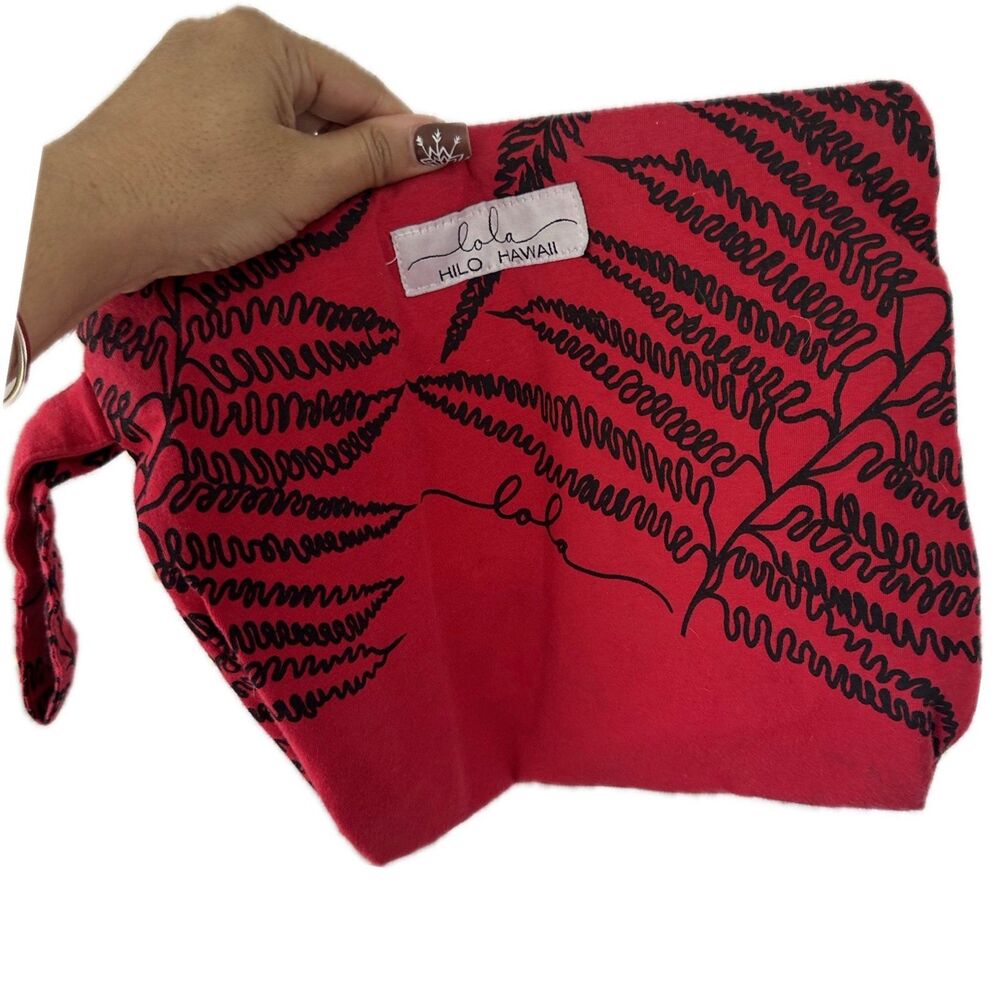 Simply Sisters Lola Hawaiian Tropical Kupukupu Fern Large Wristlet Pouch